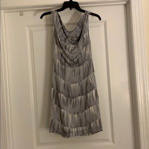 Gray silk dress